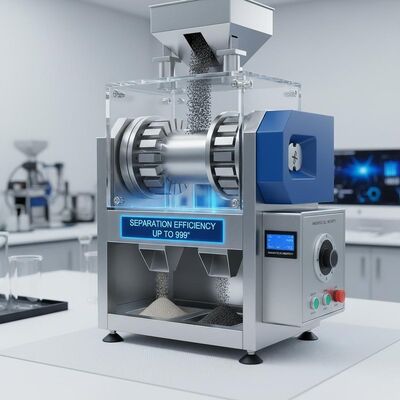 पृथक्करण दक्षता 99 प्रतिशत तक सूखी चुंबकीय विभाजक जिसमें प्रदर्शन के लिए मजबूत चुंबकीय क्षेत्र तीव्रता है