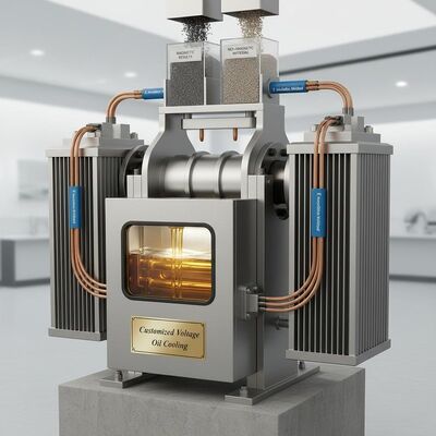 तेल कूलिंग और ई इंसुलेशन विधि के साथ डिज़ाइन किया गया कस्टमाइज्ड वोल्टेज इलेक्ट्रोमैग्नेटिक सेपरेटर जो चुंबकीय पृथक्करण परिणाम प्रदान करता है
