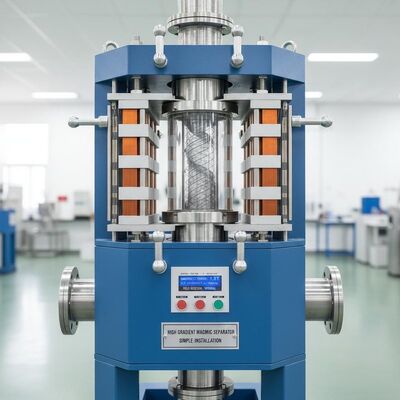 ऊर्ध्वाधर चुंबकीय क्षेत्र दिशा उच्च ढाल चुंबकीय विभाजक, सरल स्थापना और पृथक्करण के लिए उच्च चुंबकीय शक्ति की विशेषता