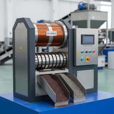 खनन और सामग्री प्रसंस्करण में चुंबकीय पृथक्करण के लिए उपयुक्त कॉइल पावर 11 के साथ कम रखरखाव वाला ड्राई मैग्नेटिक सेपरेटर