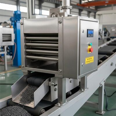380V वोल्टेज पर संचालित स्टेनलेस स्टील स्थायी चुंबकीय विभाजक औद्योगिक वातावरण में लौह निष्कासन प्रदान करता है